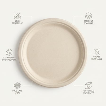 10 inches Light Brown Sugarcane Bagasse Round Plates with Specificatios.png