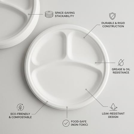 10 inches 3-Compartment White Sugarcane Bagasse Round Plate with Specifications.png