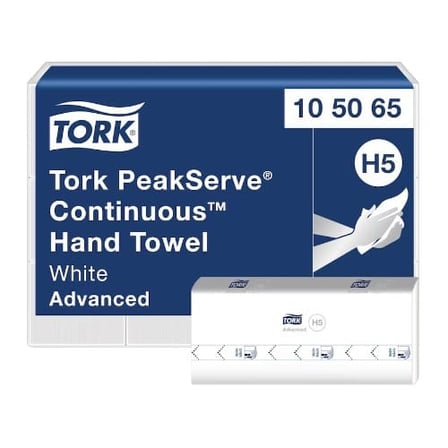 Case of Tork Advanced PeakServe Continuous White Paper Towel, H5, 1-Ply.jpg