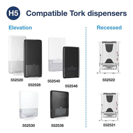 Tork Advanced PeakServe Continuous White Paper Towel for H5, System Dispensers.jpg