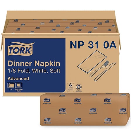 Caser of Tork Advanced White Dinner Napkins, 2-Ply, 15 by 16 Inches.jpg