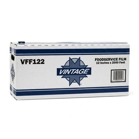Vintage 12 Inches by 2000 Feet Foodservice Cling Film with Metal Serrated Cutter.png