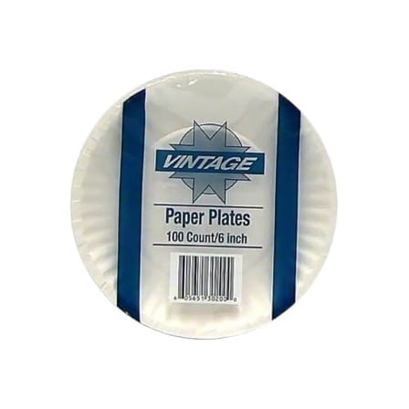 Vintage 6 Inches Uncoated White Paper Plate.jpg