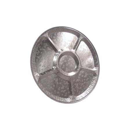 Western Plastics 16 Inches Aluminium Foil Lazy Susan Tray, 6-Compartment.jpg