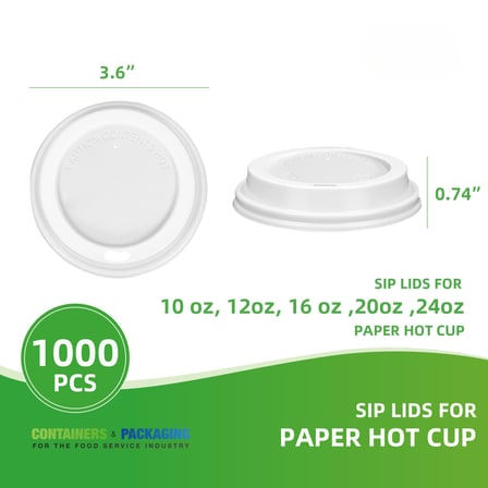 White 10, 12, 16, 20, 24 oz  hot coffee cup lids​ shown with dimensions and case size.jpg