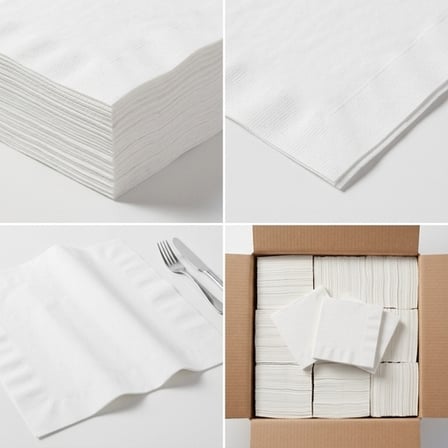 White 2-Ply Dinner Napkin 17" x 15" - (2000/Case) product image