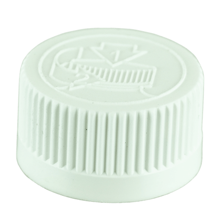 White CRC (Child Resistant Closure) Cap 24-400 PE.035 Foam Liner - 3200/case