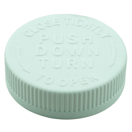 White CRC (Child Resistant Closure) Cap 53-400 w/ HS035/20F HIS Liner - 800/case