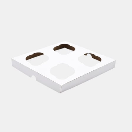 White Cupcake Insert, Standard, Holds 4 Cupcakes.jpg
