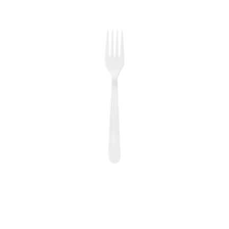 7.2" White Heavy Weight Plastic Forks - (1000/Case)