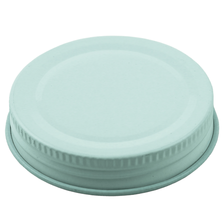 White Metal 58-400 Lid with standard plastisol liner 4oz Clear Frosted Jar ONLY (1890/cs)