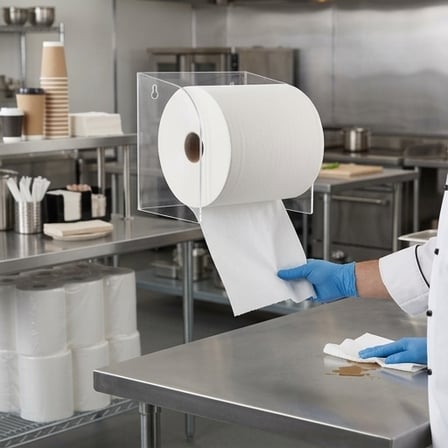 White TAD Hardwound Paper Towel Roll, 10" x 550 feet - (6/Case) product image