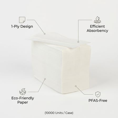 White Tall-Fold Dispenser Napkin 1Ply - (10000/Case) product image