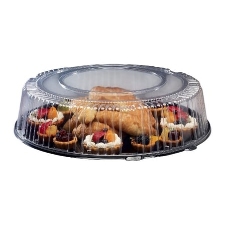 WNA Caterline 18 inches Clear PET Plastic Catering Tray Dome Lid with Tray.jpg