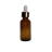 1 oz. (30 ml) Amber Boston Round Glass Bottle with White Fine Mist Sprayer, Gold Collar and Clear Overcap