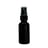 1 oz. (30 ml) Matte Black Boston Round Glass Bottle with Cork Stopper