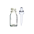 10 ml Clear (Flint) Euro Round Glass Bottle with 18-400 Black Non-CRC Dropper - Straight-Tip Glass Pipette