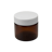 2 oz. Amber Glass 53-400 Straight Sided Round Jar with Gold Lid