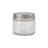 2 oz. Clear Glass 53-400 Straight Sided Round Jar with Black Metal Lid