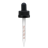 20-400 White Dropper with 89 mm Graduated Polypropylene Pipette (Fits 2 oz Boston Round Bottle) - 1000/Case