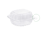 8" x 8" x 3" 1-Compartment Microwaveable White Mineral-Filled Plastic Hinged Take-Out Containers - (120/Case)