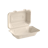 9 x 6 x 3 Sugarcane Bagasse Clamshell White 1 Compartment Take-Out Container.png