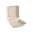 7"X5.5"X2.8" Sugarcane Bagasse Clamshell White Take-Out Container - 600/Case