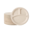 9" White Sugarcane Bagasse Round Plates with 3-Compartment - 500/Case