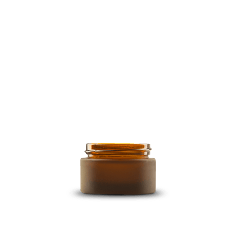 0.5 oz Amber Frosted Glass Cylinder Low-Profile Jar 41-400 Neck Finish