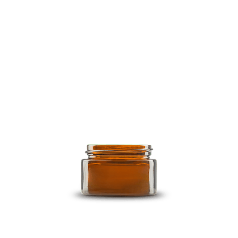 0.5 oz Amber Glass Cylinder Low-Profile Jar 41-400 Neck Finish