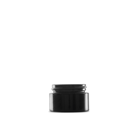 0.5 oz Black UV Glass Cylinder Low-Profile Jar 41-400 Neck Finish