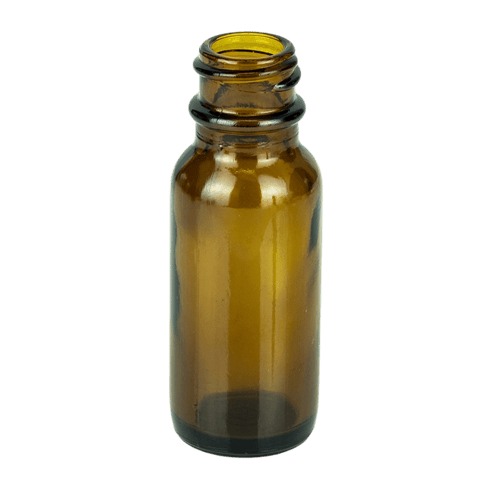 0.5oz Amber Glass Boston Round Bottle 18-400 (540/Case)
