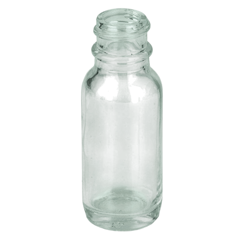 0.5oz Clear Glass Boston Round Bottle 18-400 (540/Case)
