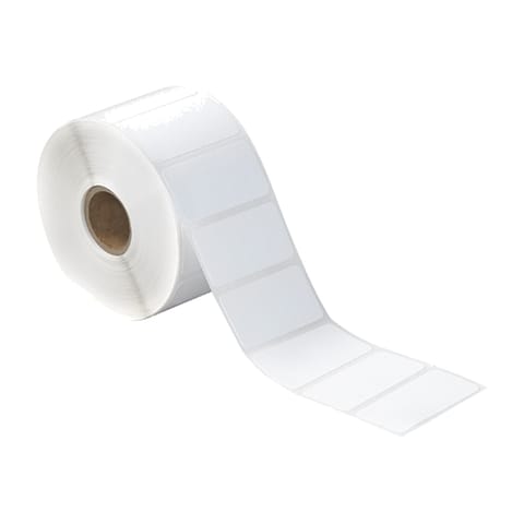 1 1/2 x 1/2" White Desktop Direct Thermal Labels