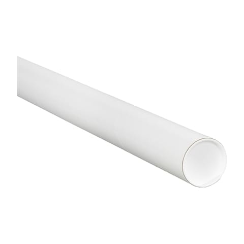 1 1/2 x 6" White Tubes with Caps