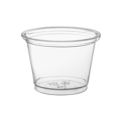 1 oz. Clear Plastic Portion Cup, Souffle Cups - Ideal For Condiments, Samples & Tastings - (2500/Case)