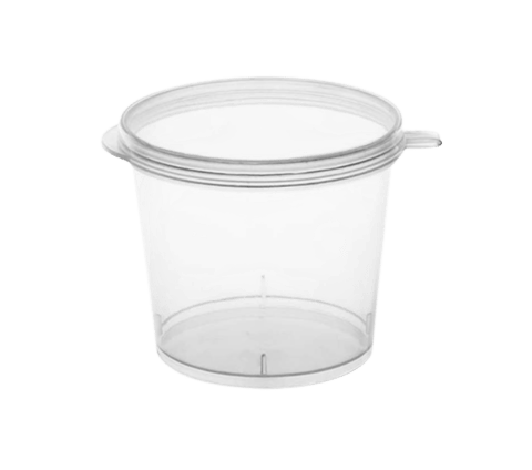 1 oz. Clear Plastic Portion Cups / Souffle Cups with Lids - (2000/Case)