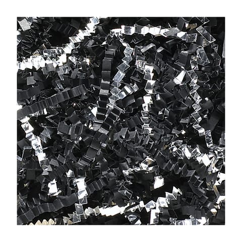 10 lb. Black and Silver Metallic Blend Crinkle Paper