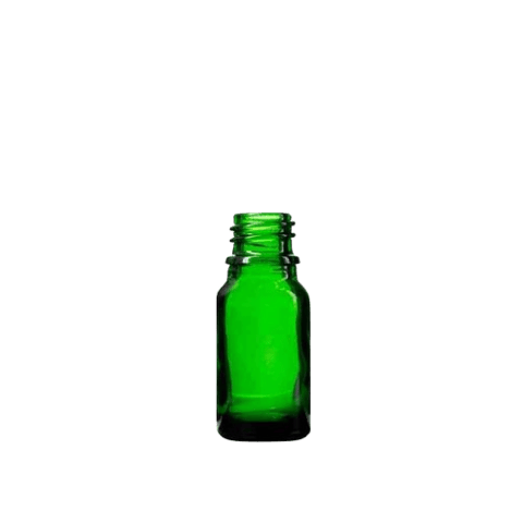 10 ml Euro Emerald Green Glass Bottle with 18-DIN Neck Finish - (768/Case)