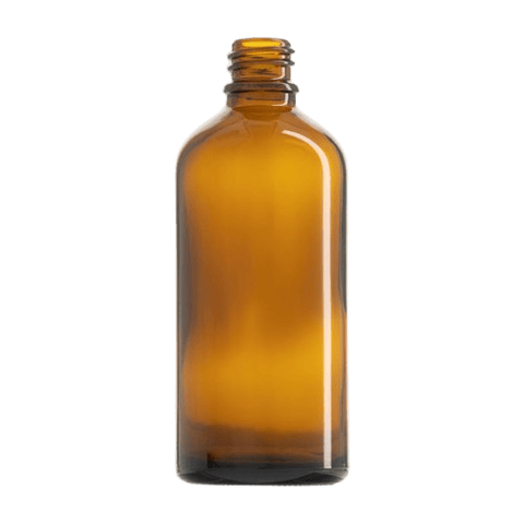 100 ml Euro Amber Glass Bottle with 18mm Neck Finish - (140/Case)