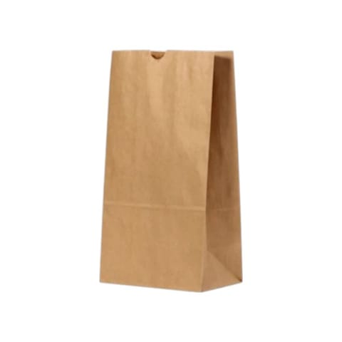 12# Kraft Paper Grocery Bag, 13 4/5" x 7" x 4 3/10" - (400/Case)