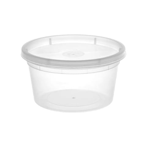12 oz Translucent Deli Container with Lid - (240/Case)