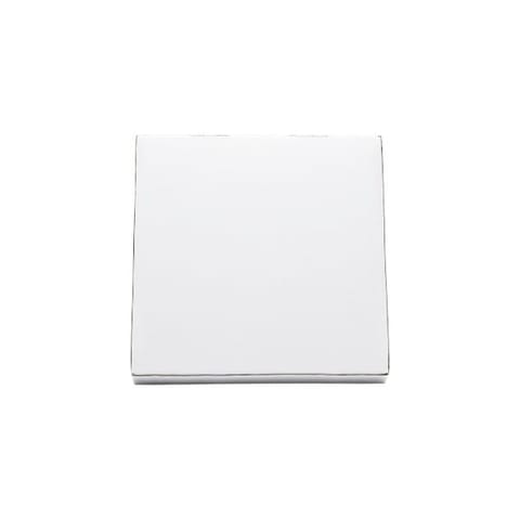12" x 12" x 2"  White Clay-Coated Plain Pizza Box, Lock Corner - (100/Case) 7012