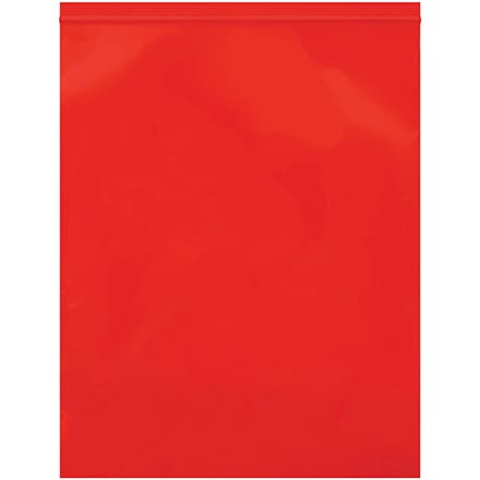 12 x 15" - 2 Mil Red Reclosable Poly Bags