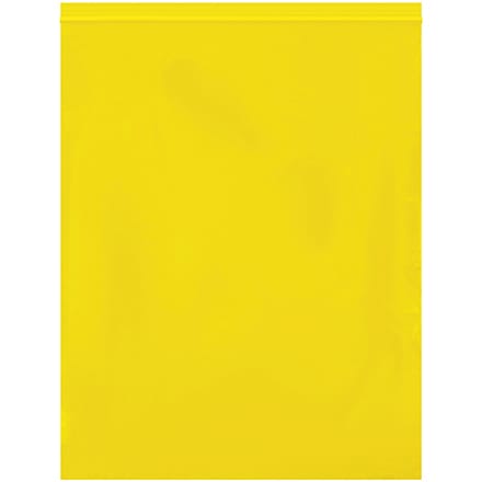 12 x 15" - 2 Mil Yellow Reclosable Poly Bags