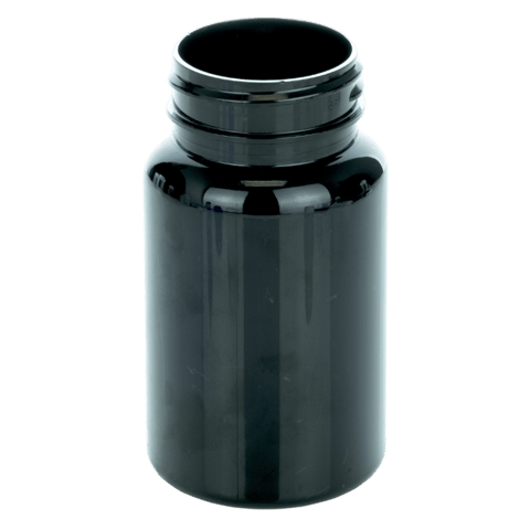 120cc Dark Amber PET Plastic Packer Bottle 38-400 (500/Case)