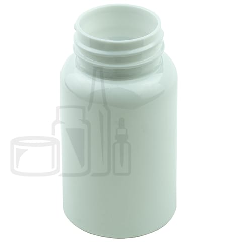120cc White PET Plastic Packer Bottle 38-400 (500/Case)