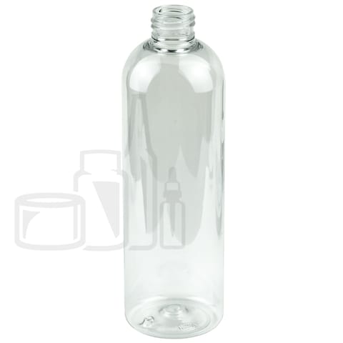 12oz Clear Cosmo Round PET Plastic Bottle 24-410 (240/Case)