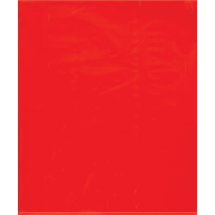 15 x 18" - 2 Mil Red Flat Poly Bags (100 Pack)