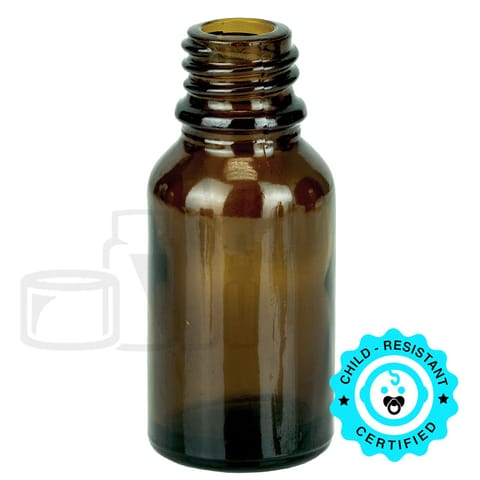 15ml Amber Euro Glass Bottle 18-415 (468/Case)